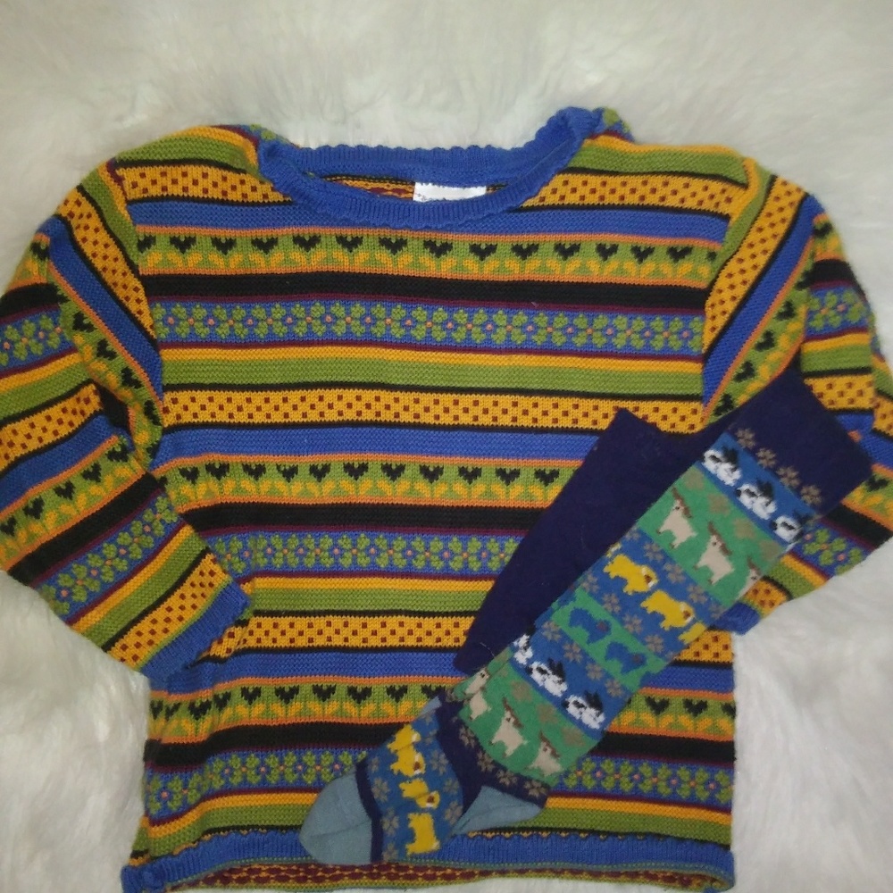 Danish Boutique Tunic Sweater & Matching Tights